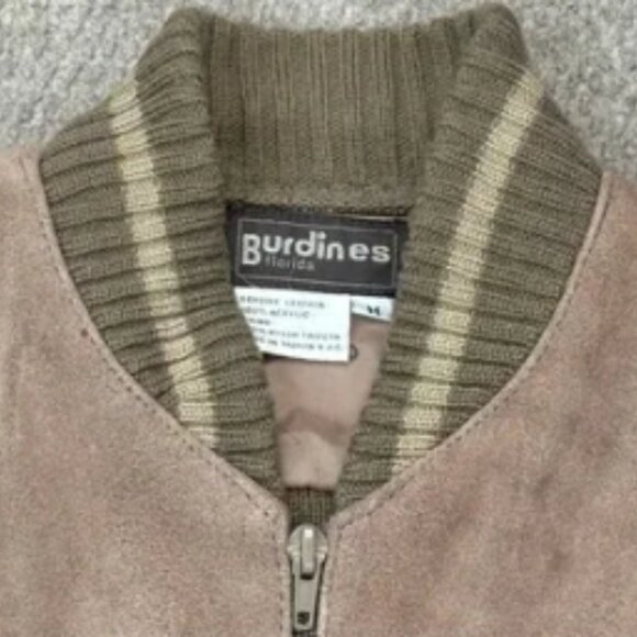 Burdines‎ Florida Vintage Men's Brown Suede Sweater Jacket Size Medium - Picture 4 of 8